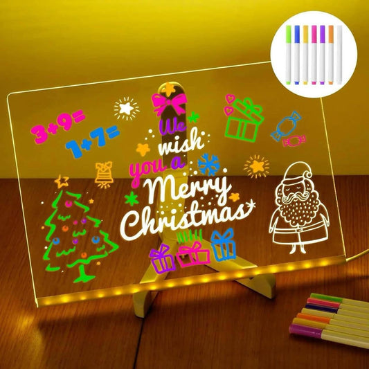 3D LED Light Glass Acrylic Writing Pad